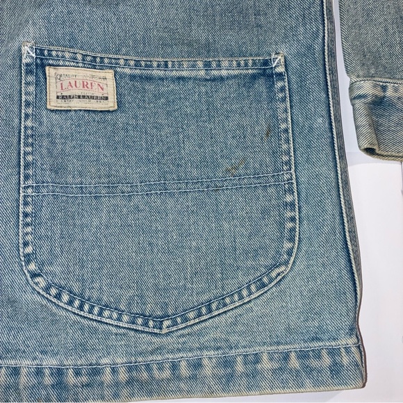 Lauren Ralph Lauren Petite Denim Chore Barn Jacket Small Vintage 80’s 90’s - Picture 4 of 12